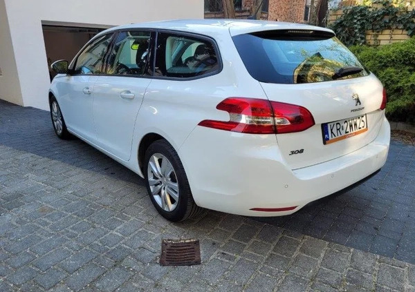 Peugeot 308 cena 36000 przebieg: 162000, rok produkcji 2017 z Kraków małe 232